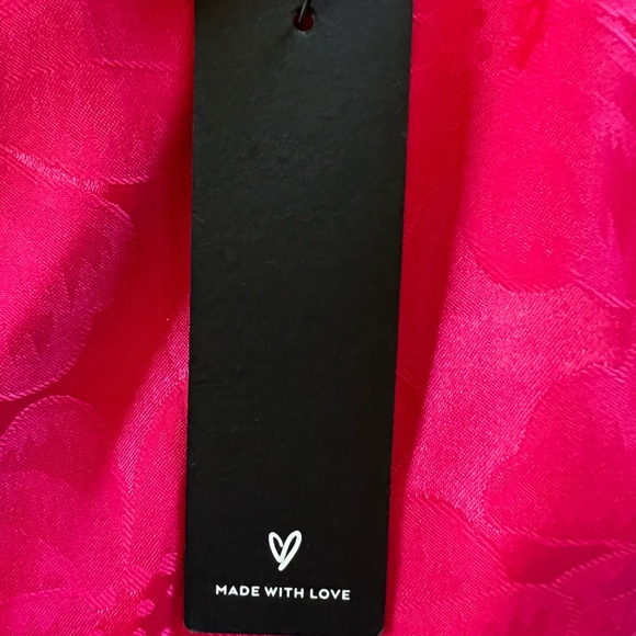 Chasing Desire Hot Pink Satin Jacquard One-Shoulder Maxi Dress from Lulu’s - Picture 3 of 4